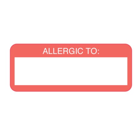 Nevs Allergic To 7/8" x 2-1/4" Red Reverse N-0136